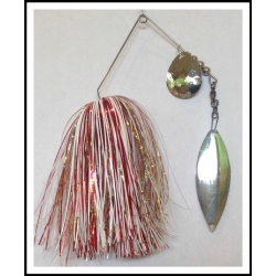 Spinnerbait - Snow White 3/4 oz. .051 Wire Snow White, holo red, solid gold